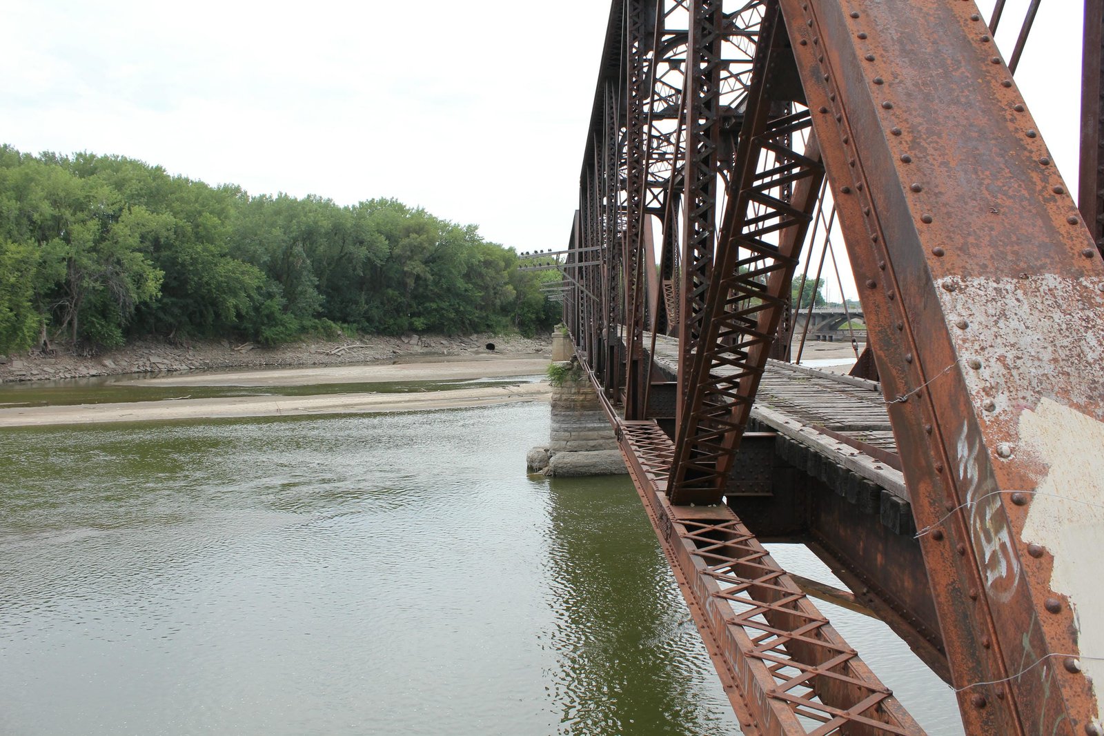Looking west